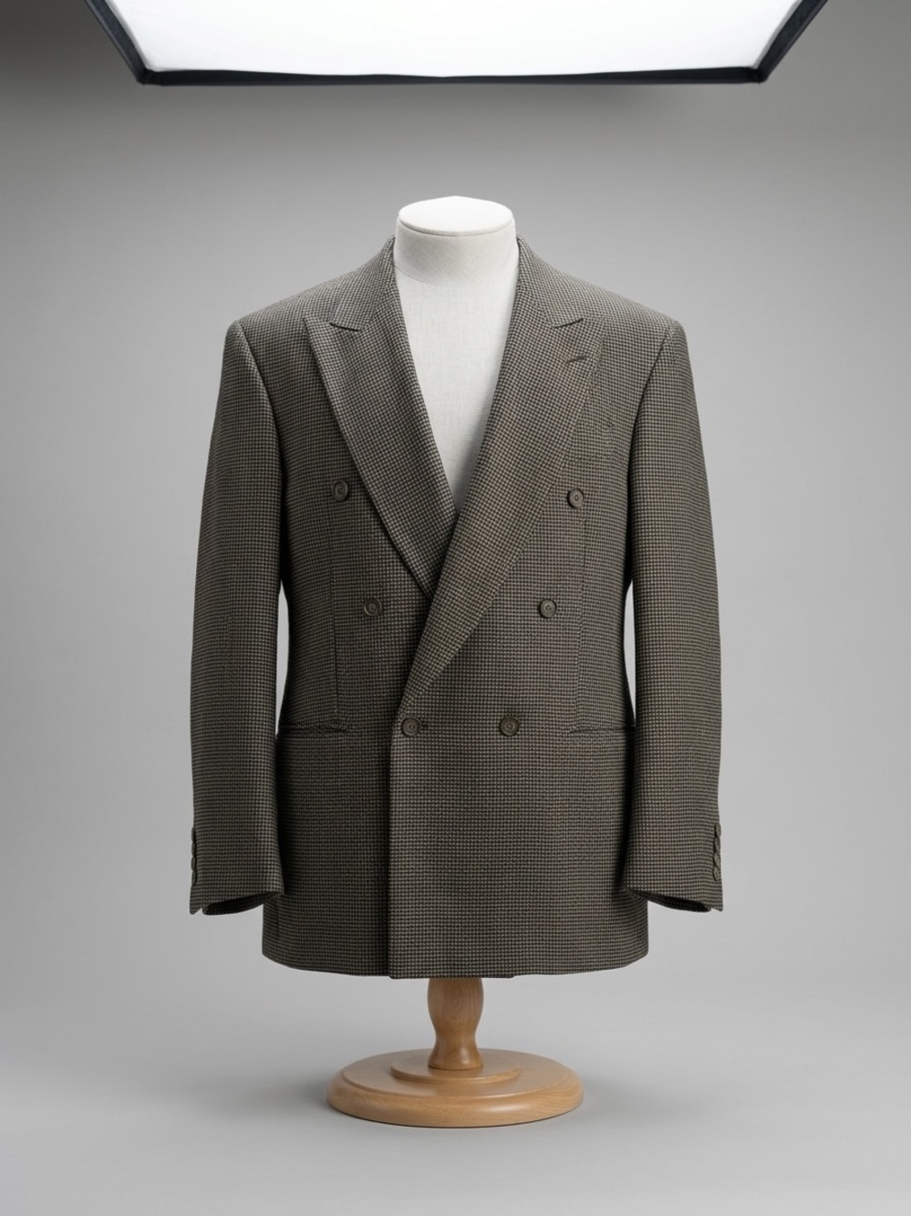 Gianfranco Ruffini 100% Wool Blazer Men's Green/Black Tweed 43R